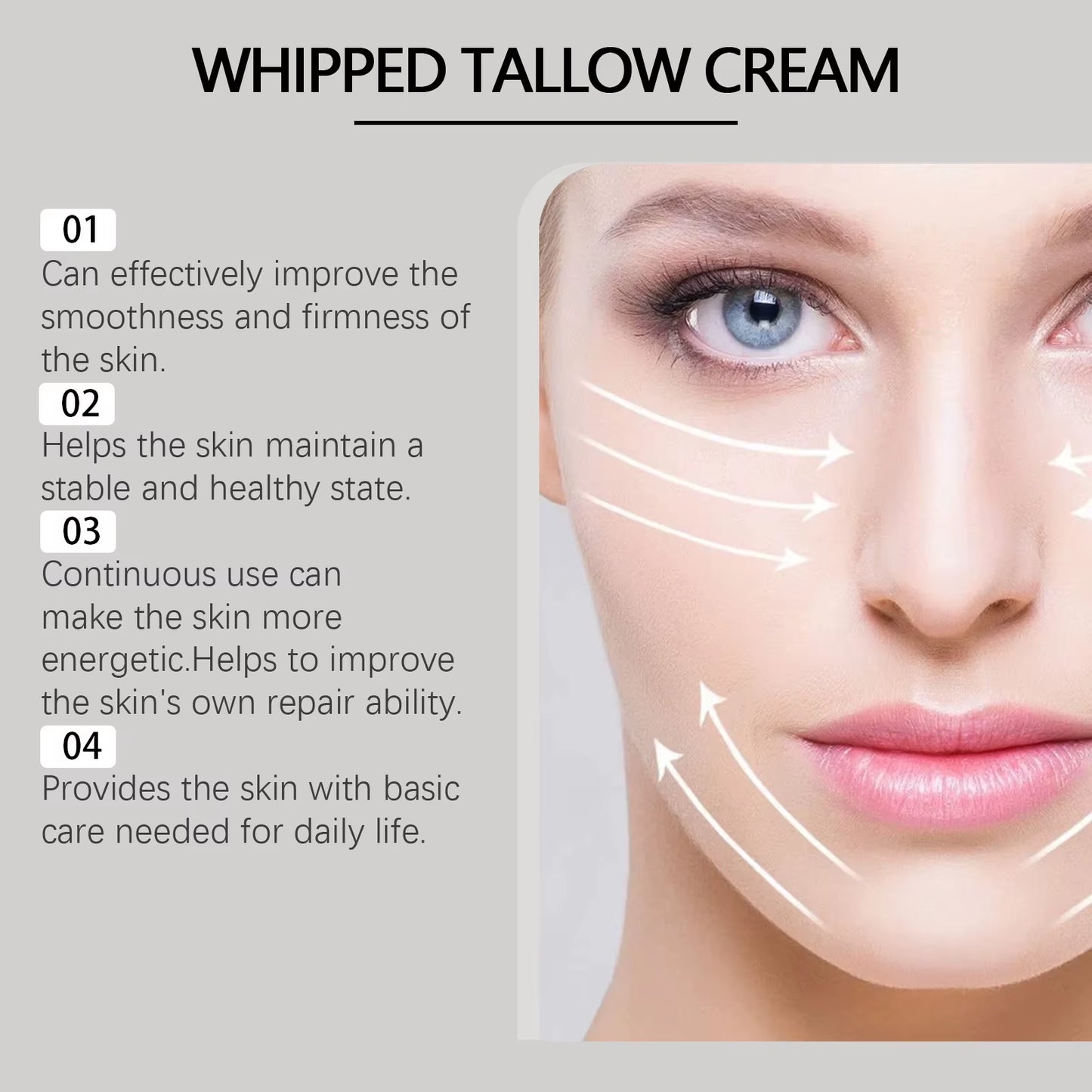 Whipped Tallow Balm for Anti-Aging: Fine Line Reducer, Moisturizer, and Skin Brightening Cream